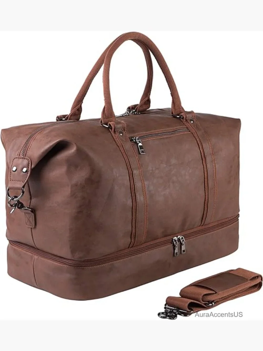 Weekender Overnight Carry On Travel Bag with Shoe Pouch 52L